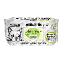 Absolute Pet Absorb Plus Antibacterial Aloe Vera Pet Wipes, Carton of 12 Packs