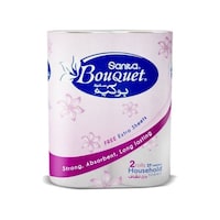 Sanita Bouquet Kitchen Towel, 2 Rolls - Carton Of 12 Packs 