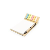MTC Recycled Pad Holder with Sticky Note & Pen - Light Brown