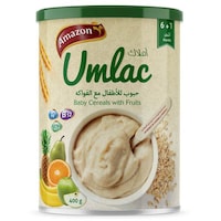 Amazon Umlac Baby Cereal with Fruits, 400 g, Carton of 12 Packs