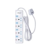 Picture of Clikon 4 Way Extension Socket, 3m, White, CK2172
