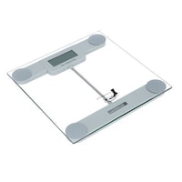 Picture of Royalford Tempered Glass Metallic Digital Body Scale, 28x28x2.2cm, Clear