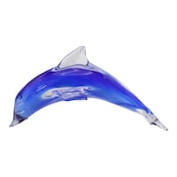Precise Decorative Crystal Dolphin Fish, Blue & Clear - Carton of 36 Pcs