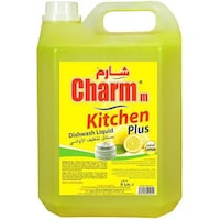 Picture of Charmm Dishwashing Liquid Lemon, 5L, Carton of 4 Pcs