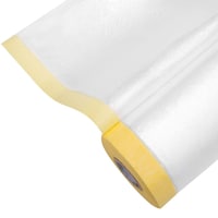 Enzo Cool Pre-Taped Disposable Plastic Sheet Roll, Clear