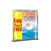 Sanita Charm 100% Cotton Pads, 2+1 Value Pack - Carton Of 8 Packs 