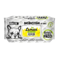 Pet Absorb Plus Antibacterial Lemon Pet Wipes, Carton of 12 Packs