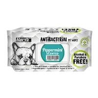 Pet Absorb Plus Antibacterial Peppermint Pet Wipes, Carton of 12 Packs