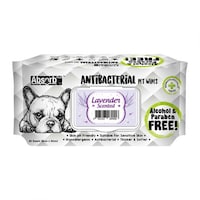 Pet Absorb Plus Antibacterial Lavender Pet Wipes, Carton of 12 Packs