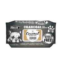 Pet Absorb Plus Charcoal Coconut Pet Wipes, Carton of 12 Packs
