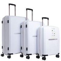 Picture of Para John PP Luggage Trolley, White, Set of 3 Pcs