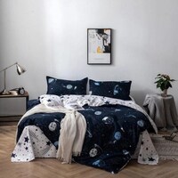 Picture of Single Size Galaxy Design Duvet Cover Bedding Set, 4 Pcs