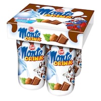 Zott Monte Chocolate and Hazelnut Milk, 4 x 95ml - Carton of 6
