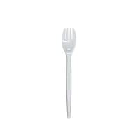 Al Bayader Price Buster Plastic Fork, 6.5in, White - Carton Of 20 Packs