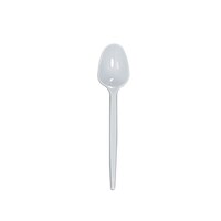 Al Bayader Price Buster Plastic Spoon, 6.5in - White - Carton Of 20 Packs