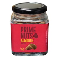 Prime Salted Almonds in Glass Jar, 100g, Carton of 24 Packs