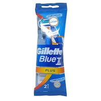 Gillette Blue2 Plus Razor, 2 Pcs Pack - Carton of 40 Packs