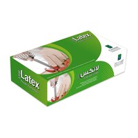 Al Bayader Disposable Latex Powder-Free Gloves, Large - Carton of 10 Packs
