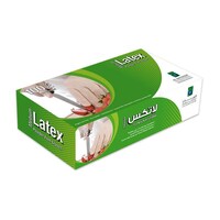 Al Bayader Disposable Latex Powder-Free Gloves, Medium - Carton of 10 Packs