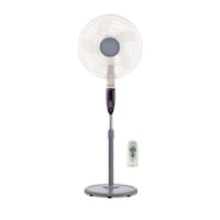 Picture of Olsenmark Stand Fan With Remote, OMF1698, 16 Inch, White