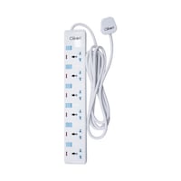 Picture of Clikon 6 Way Extension Socket, 3m, White, CK2174