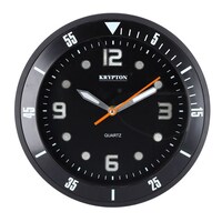 Krypton Round Wall Clock, Black, KNWC6120, Carton of 10Pcs