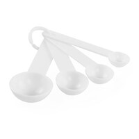 Royalford 4 Pcs Plastic Measuring Spoons, RF5061, White