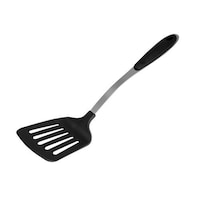 Picture of Royalford Nylon Slotted Spatula with Steel Handle, RF1203-NSS, Black