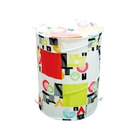 Royalford Round Foldable Laundry Hamper, RF5173, Multicolor