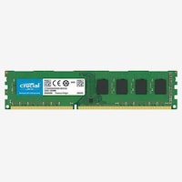 Crucial UDIMM DDR3 Desktop Memory RAM, 4 GB, 1600 MHz