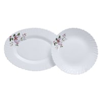 Picture of Royalford 34Pcs Opal Ware Floral Dinner Set, RF8985