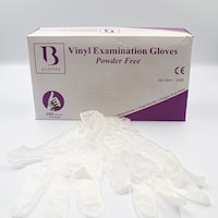B Gloves Vinyl Powdered Free Gloves, XS, Carton of 24 Pack