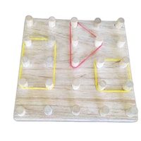 Picture of Toddle Care Wooden Isometric Pin Board with the Elastic Rubber Bands