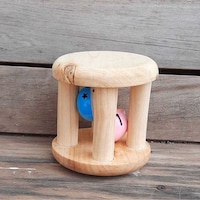 Toddle Care Wooden Rolling Pin with a Rattle for Babies
