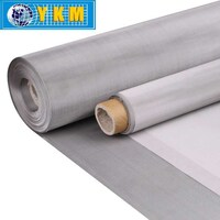 YKM 304 Stainless Steel Plain Woven Mesh, No.40, 1x30m, Silver