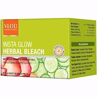 VLCC Insta Glow Herbal Bleach, 27.5g, Carton Of 144Pcs