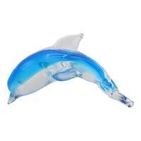 Precise Decorative Crystal Dolphin Fish, Sky Blue - Carton of 36 Pcs