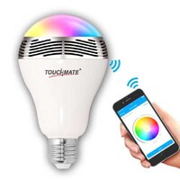 Touchmate Bluetooth Smart Speaker with Bulb, White