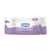 Bebble Baby Wet Wipes with Lavender Extracts, 64 pcs