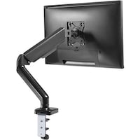 Navodesk Single Model C Pro Desk Mount with Gas Spring Tech, Pure Black