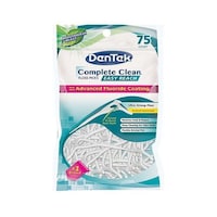 Picture of Dentek Complete Clean Easy Reach Floss Picks, White, 75 pcs