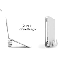 Navodesk Laptop Riser and Vertical Stand for Macbook, Silver