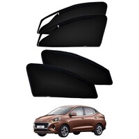 Picture of Kozdiko Zipper Magnetic Car Curtain for Hyundai Aura, KZDO394202, Large, 4Sets, Black