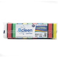 Bcleen Assorted Colors Sponge Scrubber, 9 x 6.1 x 3cm - Carton Of 600 Pcs
