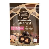 Tamrah Dark Chocolates with Dates and Peanuts, 70 g, Carton of 24 Pcs
