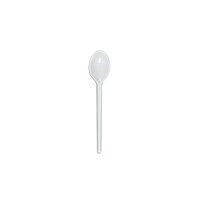Al Bayader Plastic Teaspoon, 5in, White - Carton Of 40 Packs