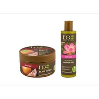 Picture of Organic Sugar Body Scrub and Foaming Shower Oil Set for Anti Age, 580g