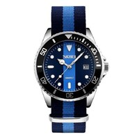 SKMEI Latest Nylon Analog Wrist Watch, Blue