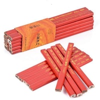 Shan Cheng Oval Carpenter Pencils, Red