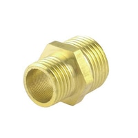 Aexit Brass Hex Nipple Reducer Pneumatic Quick Coupler, Gold